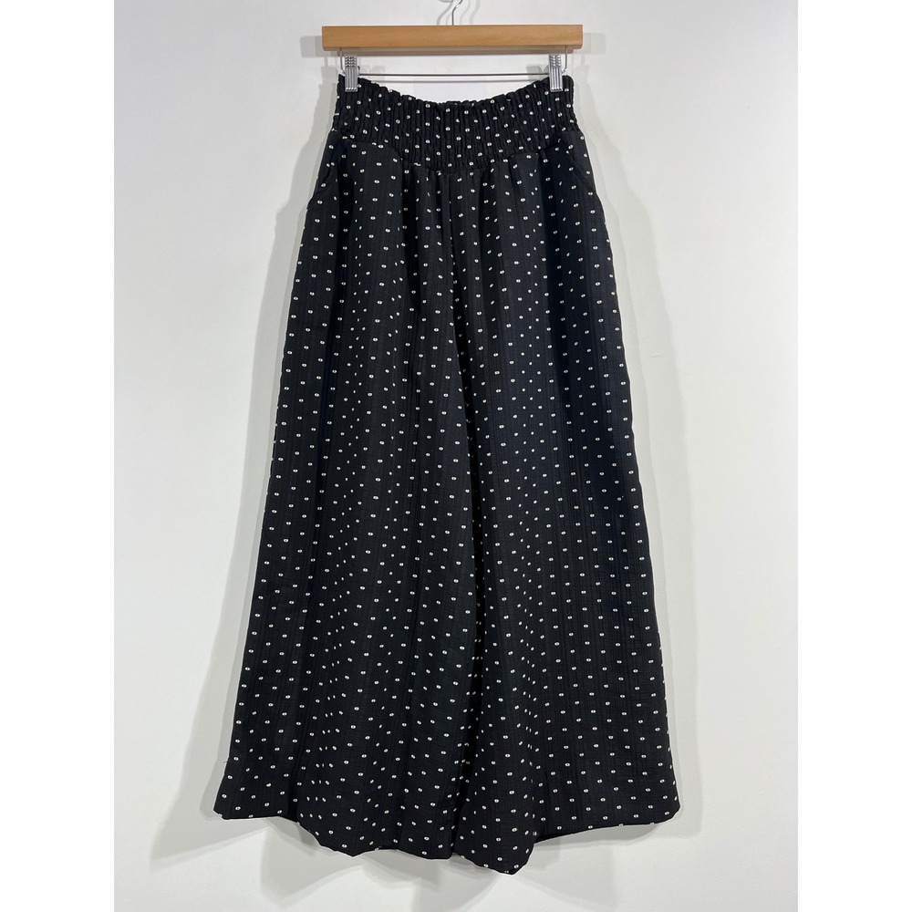Shannon Passero Euro Summer Polka Dot Wide Leg Smocked Waist Pants Womens Small